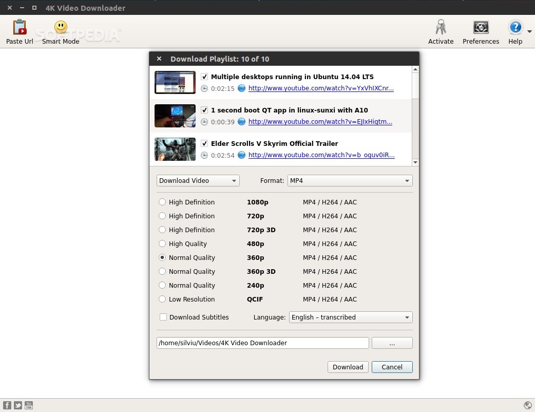 4k video downloader linux mint