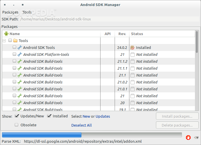 download android sdk linux