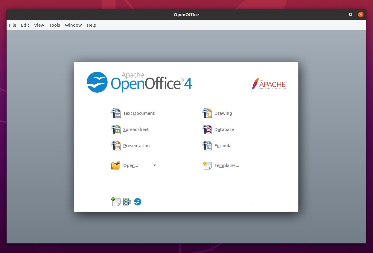open office apache software