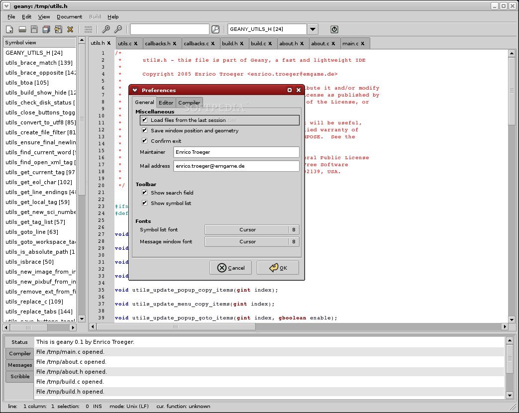geany compiler free download