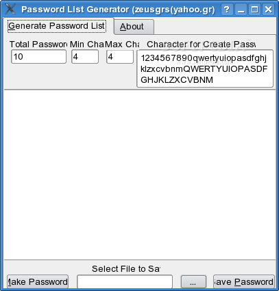 password generator list