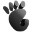 Black GNOME Linux icon