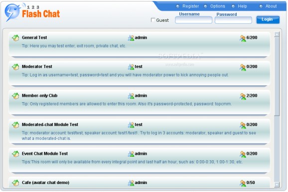 123 Flash Chat Joomla Module/Component screenshot