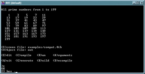 4tH compiler screenshot