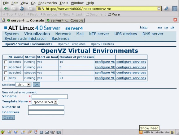ALT Linux Server screenshot