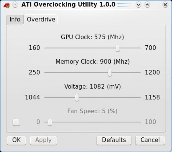 ATI Overclocking Utility X32 screenshot