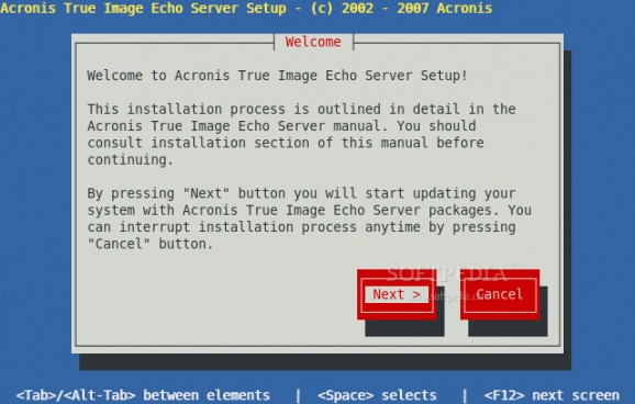Acronis True Image Echo Server screenshot