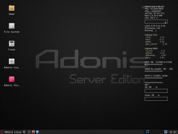 Adonis Linux Server screenshot
