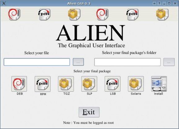 Alien GUI screenshot