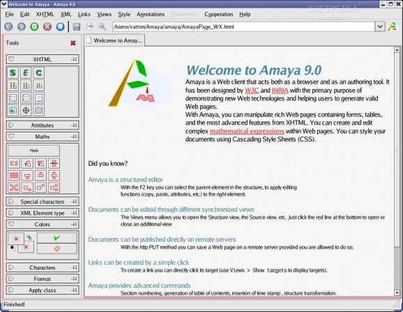 Amaya screenshot