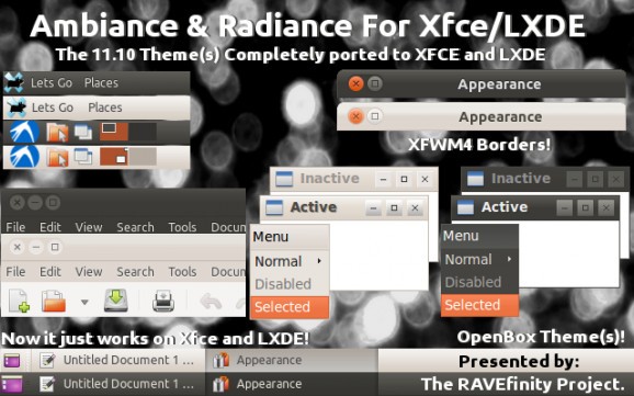 Ambiance & Radiance Themes for Xfce+LXDE screenshot