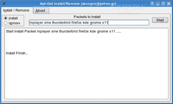 Apt-get Install / Remove Packet screenshot