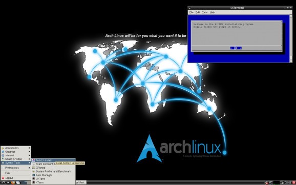 ArchEX Dual 64bit/32bit Linux Live DVD screenshot