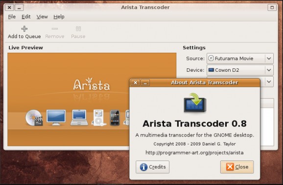Arista screenshot