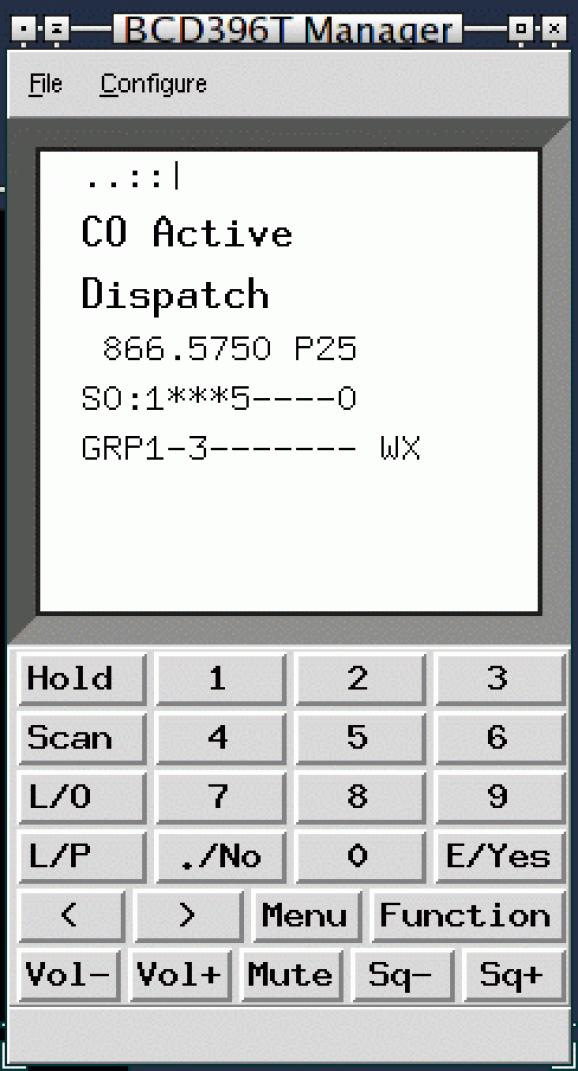 BCD396T Manager screenshot