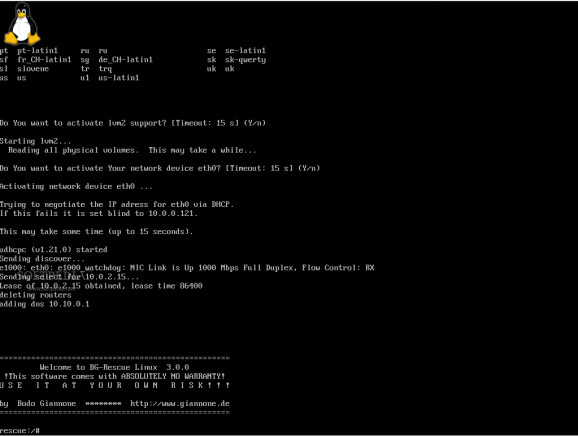 BG-Rescue Linux screenshot