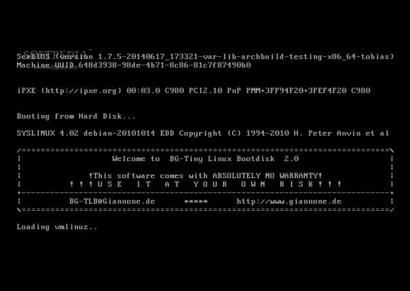 BG-Tiny Linux Bootdisk screenshot