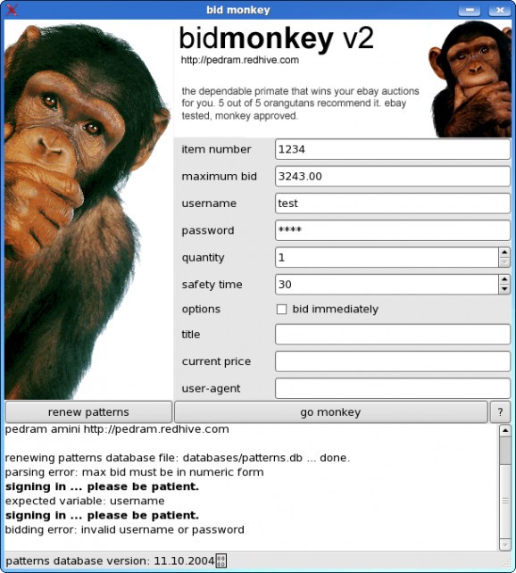 Bid Monkey screenshot