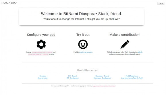 Bitnami Diaspora Stack screenshot