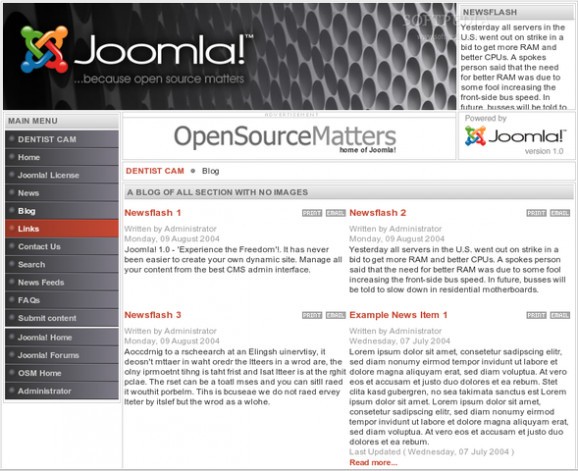 Bitnami Joomla! Stack screenshot