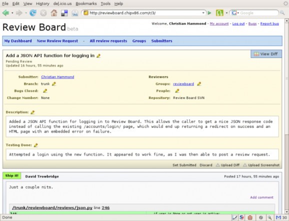Bitnami Review Board Stack screenshot