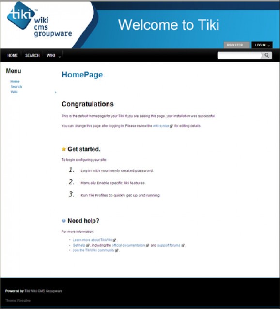 Bitnami Tiki Wiki CMS Groupware Module screenshot