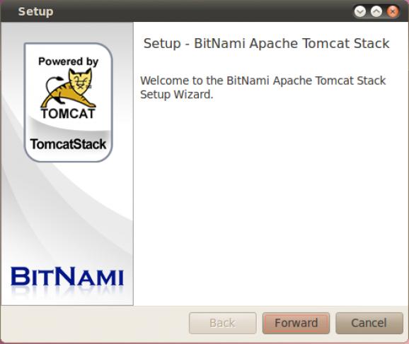 Bitnami Tomcat Stack screenshot