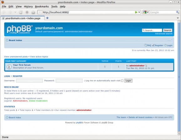Bitnami phpBB Module screenshot