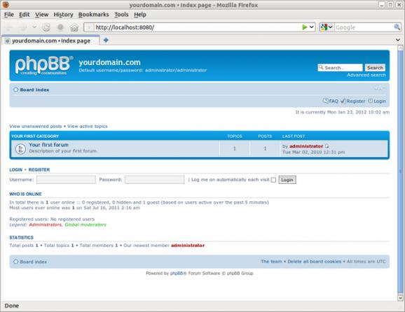 Bitnami phpBB Stack screenshot