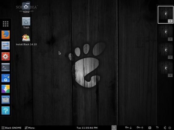 Black GNOME Linux screenshot
