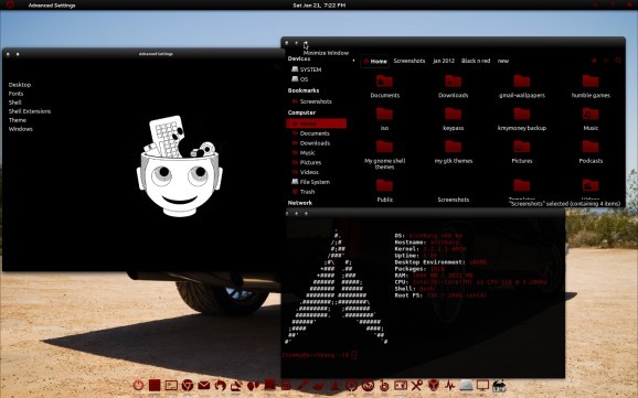 Black n red GTK Theme screenshot