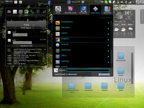 Bluestar Linux Desktop screenshot