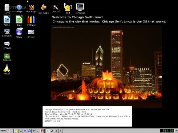 Chicago Swift Linux screenshot