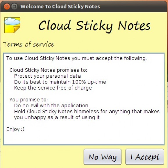 Cloud Sticky Notes screenshot