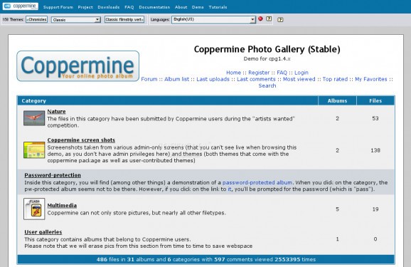 Coppermine screenshot