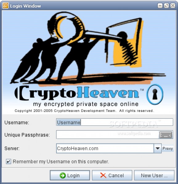 CryptoHeaven screenshot