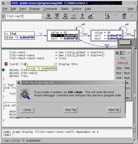 Data Display Debugger screenshot