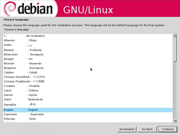 Debian Installer screenshot