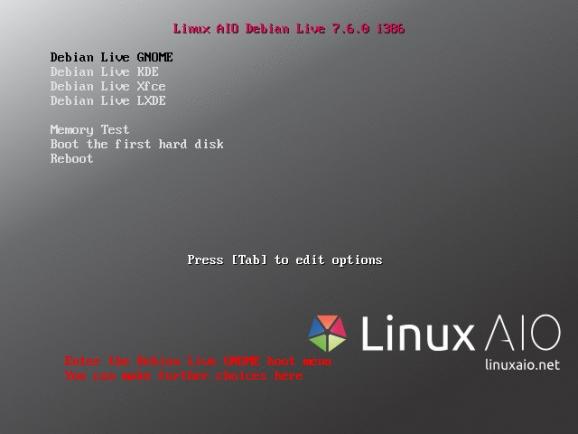Linux AIO Debian Live screenshot