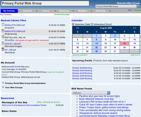 Epiware Project and Document Management screenshot