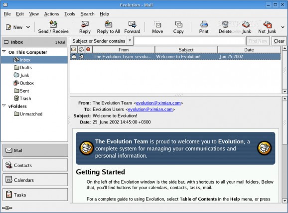 Evolution Data Server screenshot