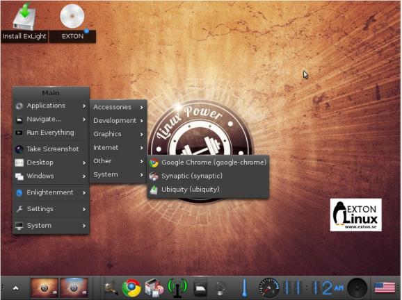 ExLight Linux Live DVD screenshot