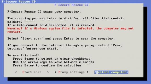 F-Secure Rescue CD screenshot