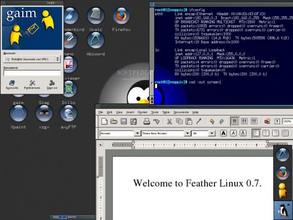 Feather Linux screenshot