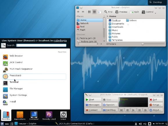 Fedora Jam KDE Live screenshot