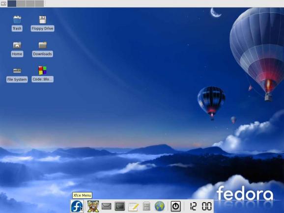 Fedora Xfce Live screenshot