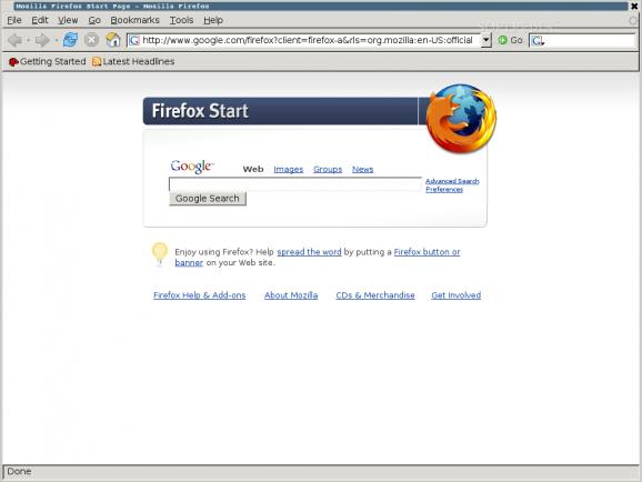 Firefox LiveCD screenshot