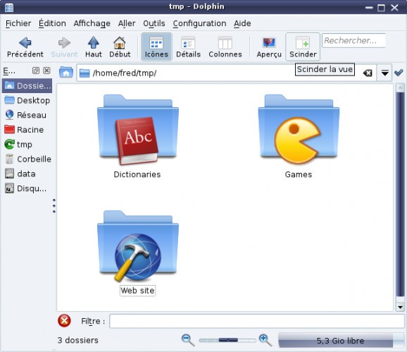 Folder emblems screenshot