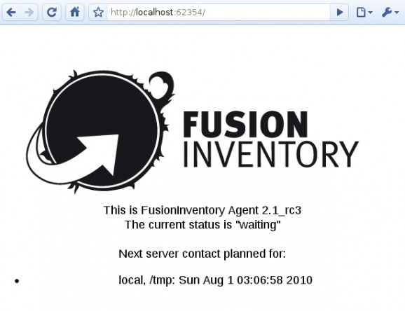 FusionInventory Agent screenshot