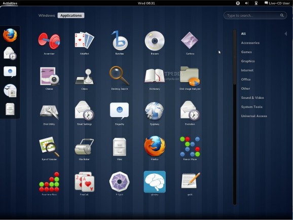 GNOME 3 Live screenshot